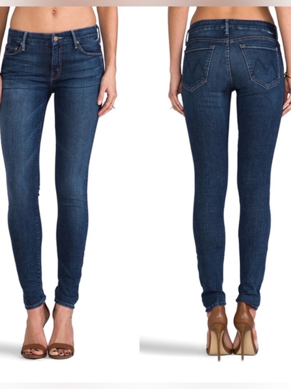 MOTHER the Looker Slow Ride Skinny Jeans in Dark Indigo